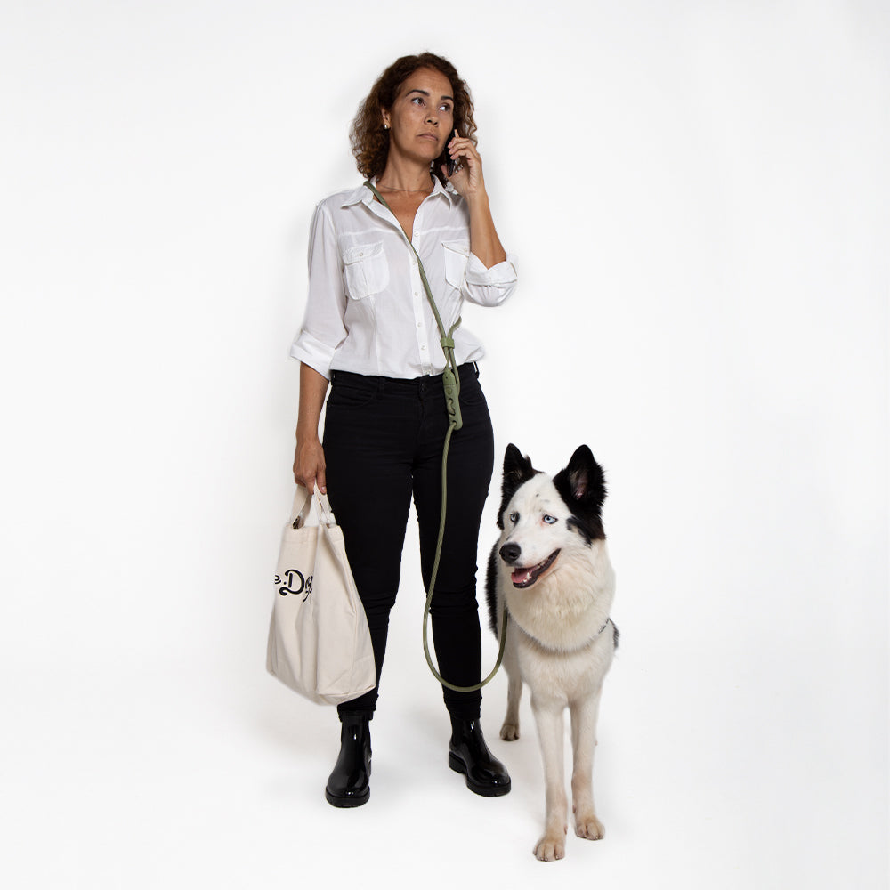 ARMY GREEN HANDSFREE LEASH
