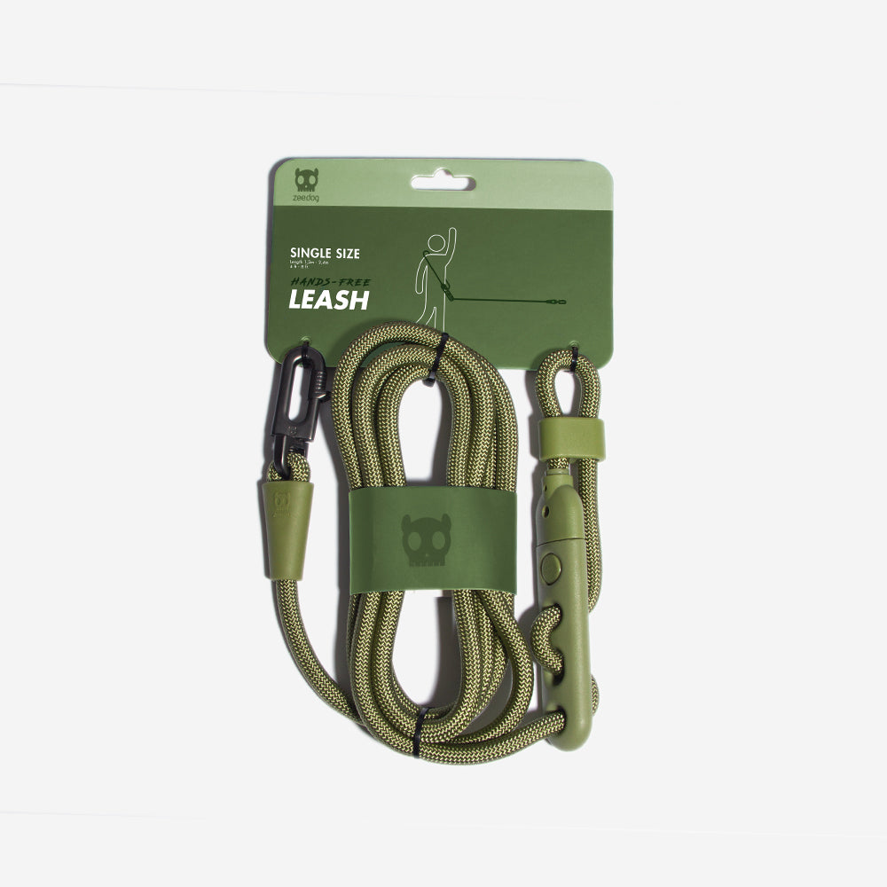 ARMY GREEN HANDSFREE LEASH