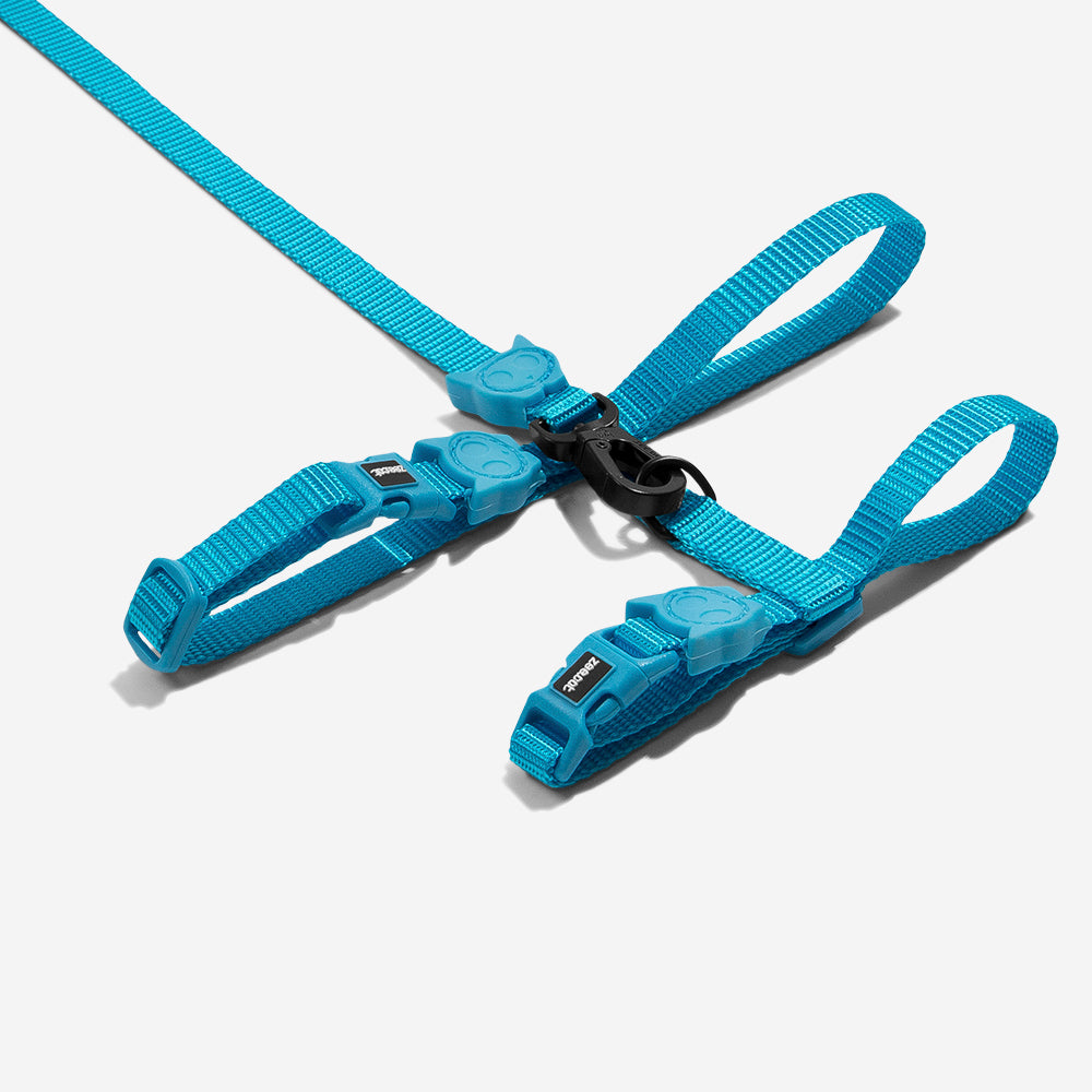 ULTIMATE BLUE HARNESS + LEASH SET
