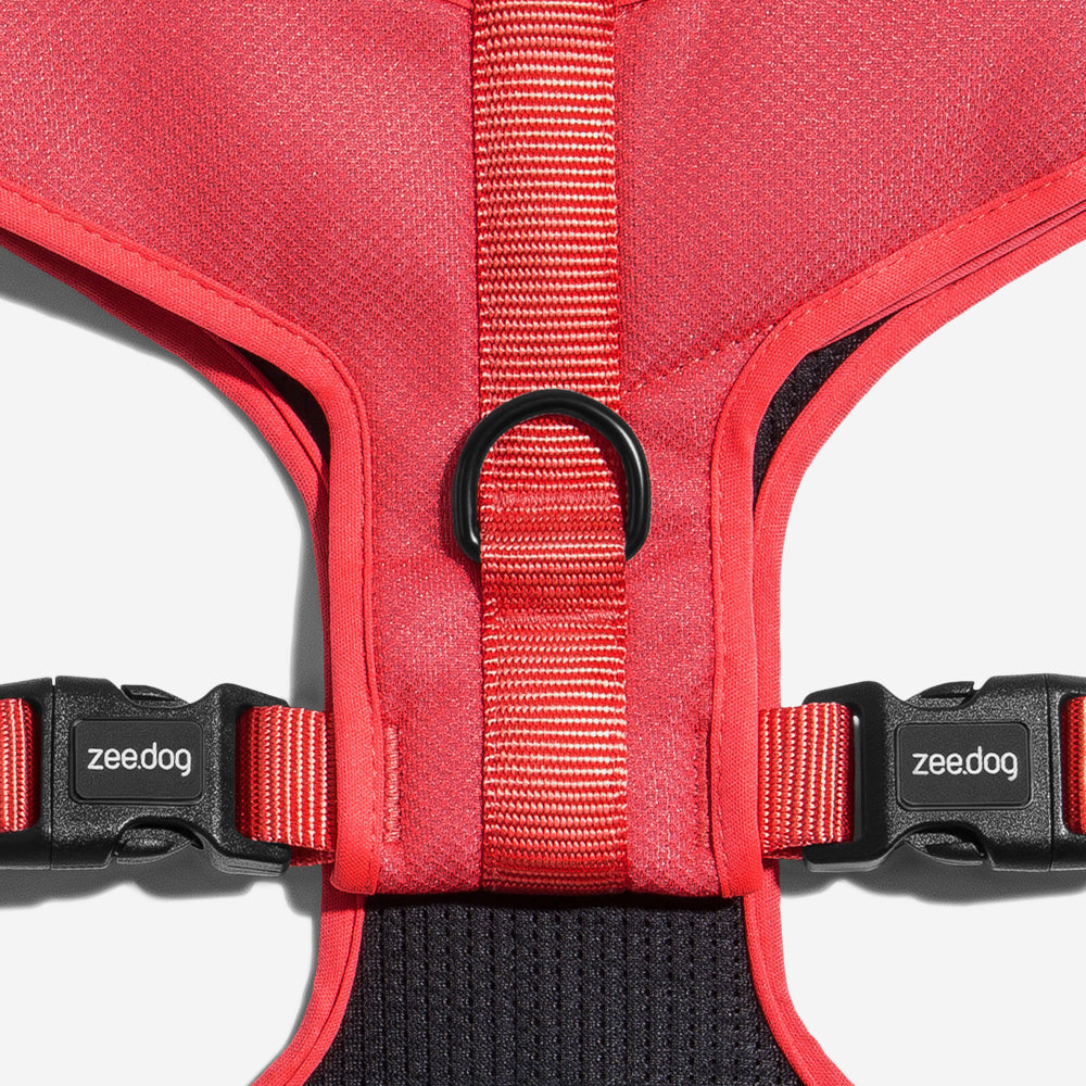 NEON CORAL ADJUSTABLE AIR MESH HARNESS