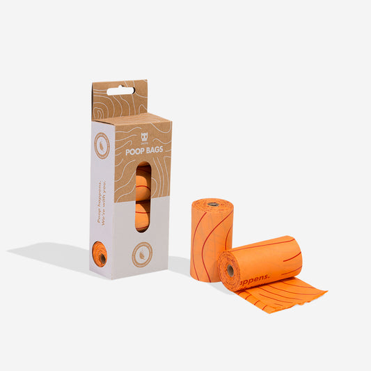 COMPOSTABLE POOP BAG REFILL BOX (W/4 ROLLS)